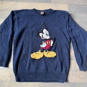 Navy Blue Mickey Mouse Crewneck Sweater